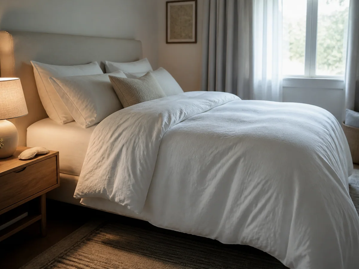 bright bedroom duvet bed for ConsiderCart's practical guide