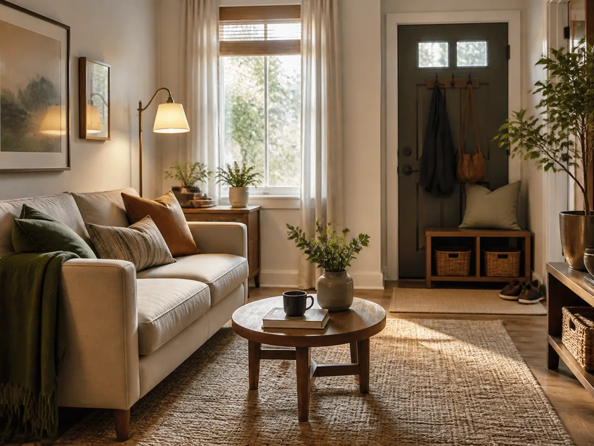 area rug open plan living room for ConsiderCart's practical guide