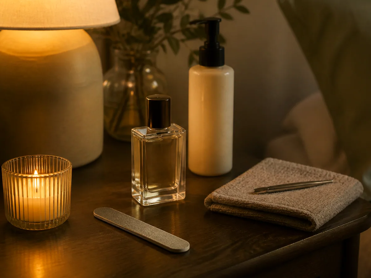 perfume bottle morning vanity for ConsiderCart's practical guide