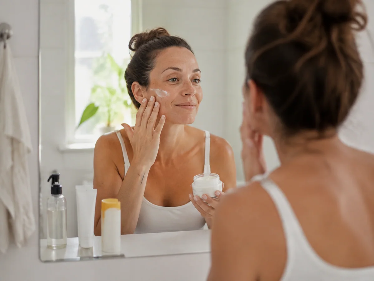 night skincare routine bathroom for ConsiderCart's practical guide