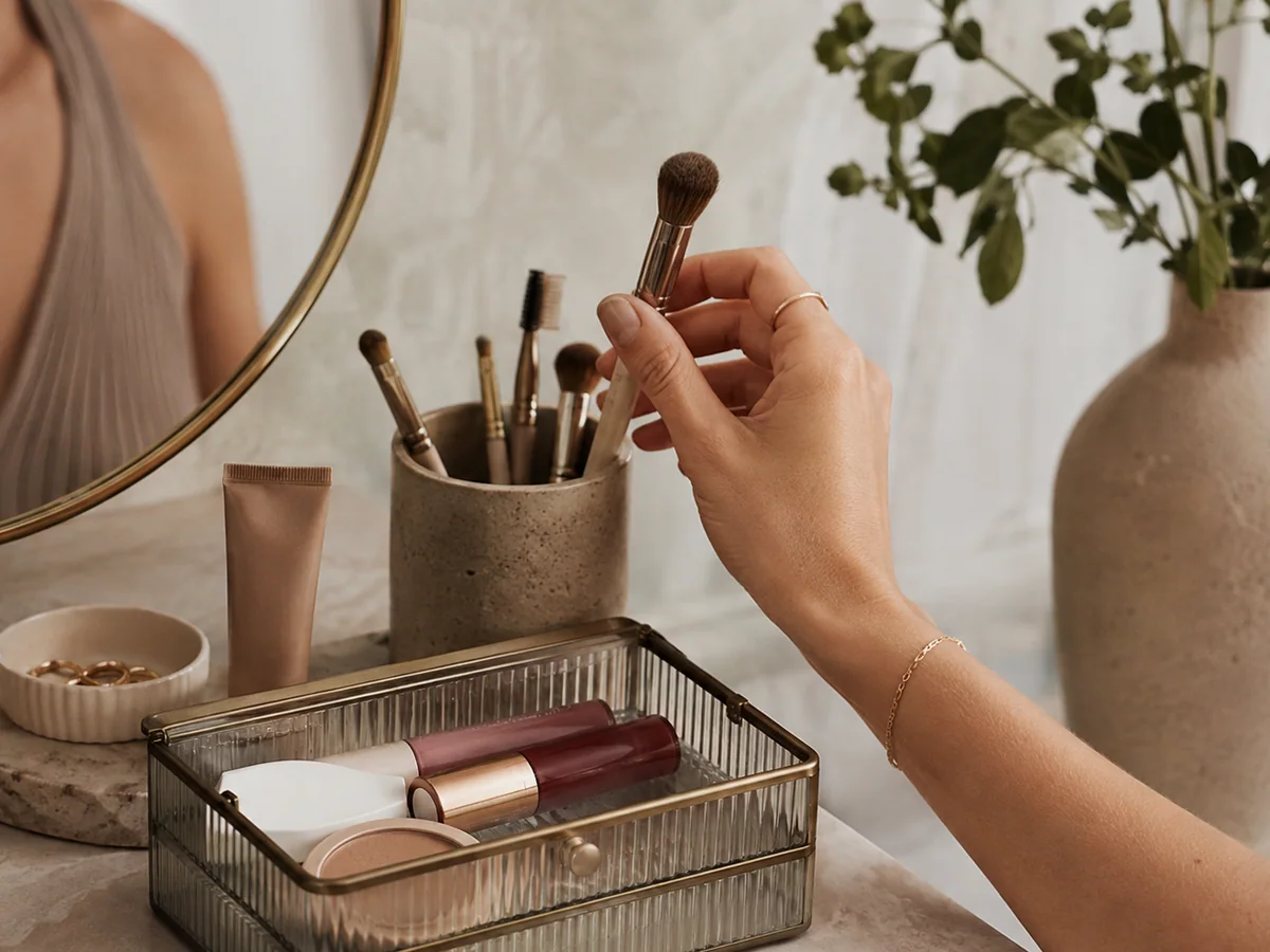 lipstick everyday makeup portrait for ConsiderCart's practical guide