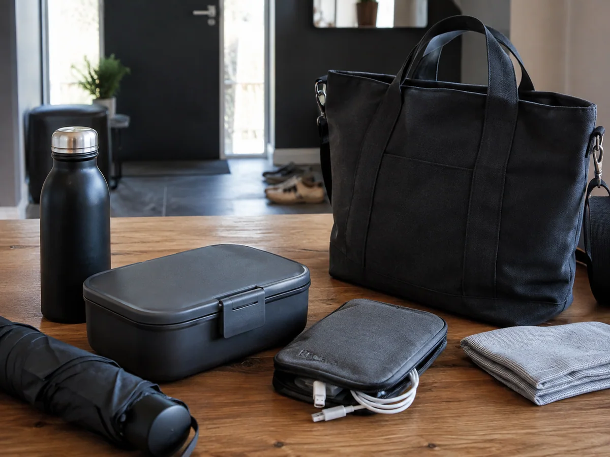 tech pouch cables travel desk for ConsiderCart's practical guide